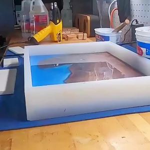 Khuôn Silicon Hình Chữ Nhật Lớn Có Thể Tái Sử Dụng Dùng Làm Khuôn Đúc Gỗ Pallet & Bàn Cà Phê Kích Thước 61x31cm Dành Cho Nghệ Thuật Resin Tự Làm