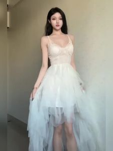 CHANGTONG | Đầm Voan Xòe Nâng Cao eo Mùa Hè