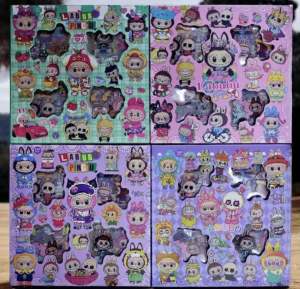 STIKER motif LABUBUU 100 pc + box - koleksi stiker anak