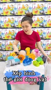 Bộ Lắp Ghép Lego Thế Giới Động Vật- 102 Chi Tiết To Chất Liệu An Toàn