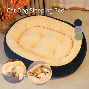 Washable Dog Bed Cat Bed Oval Sleeping Mat Pet Bed Large Mat Winter Warm and Soft Universal