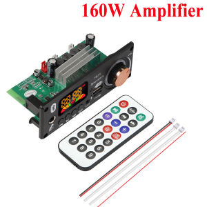 KEBIDU | KEBIDU 160W Amplifier Bluetooth MP3 WAV Decoder Board 6.5mm Microphone FM TF USB Car Audio Module Music Player Volume Control