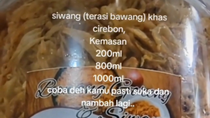 Siwang Bawang Goreng Terasi Asli Cirebon Toples Plastik 1000 ML