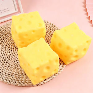 1/3/5Pcs 5cm Cheese Squeeze Toy Fidget Stress Relief Squishy Cube Toy Slow Rebound Decompression Toy for Kids Adults Gift