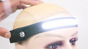 USB Rechargeable LED Headlamp COB 230° Wide Beam Silicone Headlight Flashlight Night Light Outdoor Head Lamp Waterproof