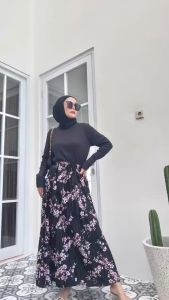 ROK MOTIF BUNGA DAILY SAKURA TERBARU Rok plisket Remaja // Rok pliske tmotif bunga sakura termurah