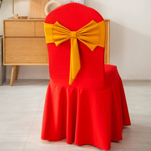 Extra Thick High End Chair Back Decorative Belt with Elastic Butterfly Knot for Wedding Celebration Outdoor Event Venue