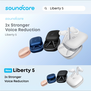 Anker Soundcore Liberty 5 Noise Cancelling Earbuds A3957 | Dolby Audio | 2x Stronger Voice Reduction | 6-Mic AI Calls