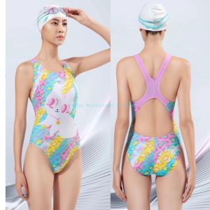 Yingfa Phụ Nữ Của Chuyên Nghiệp Đồ Bơi Một Mảnh Cạnh Tranh Racing Áo Tắm Băng tập đàn hồi Clo Đồ Bơi