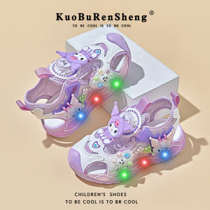 KUOBURENSHENG | Anti-Slip Bottom Glowing Girls Sandals