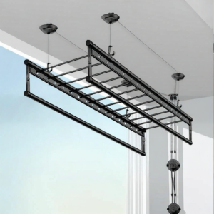 Manual Balcony Drying Rack 4 Bars Top-mounted