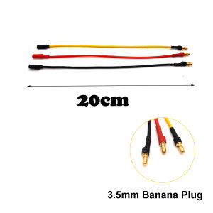 RC 20CM 3.5mm Gold Bullet Banana Connectors Extension Cable 18AWG Silicone Wire For Brushless Motor/ESC RC Car Boat Ship Parts