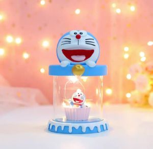 Lampu Meja Karakter Kuromi / Miniatur Lampu Doraemon / Lampu Miniatur Kepala Cinnamoroll