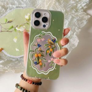 New Retro Chinese Style Simplistic Large Hole Transparent Frame Mobile Phone Case for  17Promax/16 Huawei P80Mate60 Honor Redmi