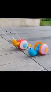 Mainan Anak Cowok Cewek Snail Siput Tarik Goyang Edukasi Musik Lampu