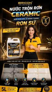 Nước Trộn Ron Ceramic BRICON Phụ Gia Trộn Keo Chà Ron Chống Thấm Giữ Màu Tăng Độ Cứng Ron Gạch