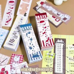 30 pcs Time Horizontal Axis Series Long Strip Sticker Book Time Axis Recording Date Decorative Stickers DIY Scrapbooking Diary