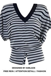 เสื้อยืดคอกลมแขนสั้นลายทางสไตล์เกาหลีไซส์ใหญ่สำหรับผู้หญิง ทรงเข้ารูป แขนกระต่าย แฟชั่นฤดูร้อน ทรงสลิม เสื้อผ้าทำงาน