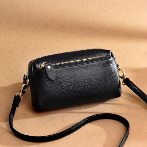 Cowhide Small Bag Fashion Elegant Middle-Aged Women Easiest for Match Underarm Bag Generous One-Shoulder Clutch Crossbody Bag Mother Bag