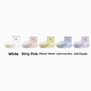 B&C.Room | Childrens Cotton Socks Breathable Thin Pure Cotton Mesh Sweat Absorbent Right Angle Mid-Calf Socks For Boys And Girls