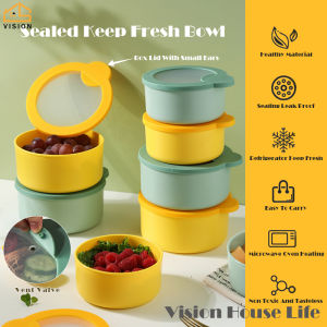 Vision Household Fresh-keeping Box Food Grade Lunch Box Sealed Fruit Bowl Portable Bento Box Microwave Oven Heating Box for Office