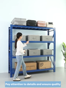 BMZAR Heavy Duty Shelves Adjustable Rak Waterproof Rustless Iron Storage Rack Warehouse Thickened Rak Tugas Berat 重型货架