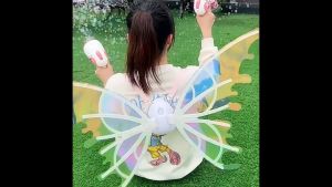 Girls Electric Butterfly Wings Light-Up Toy with Music Fairy Wings Christmas Performance Prop