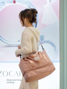 Travel Bag Large Capacity Female Hand-Carrying Business Trip Portable Cosmetics Bag Foldable Sports Gym Bag Lightweight Duffel Bag