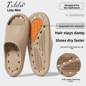 MONLEYTA | Non-Slip Bathroom Slippers Indoor Home Use EVA Couples Flip Flops Anti-Odor Men Women Shower Slippers Comfortable Slip-On Shoes