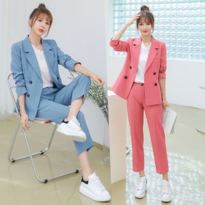 150 Small Suit Female Spring & Fall 155 Casual Student Interview Formal Wear Business Suit Two-piece Set XS Size