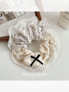 โบว์ผูกผมสไตล์เกาหลีลายลูกไม้ เครื่องประดับผมสำหรับผู้หญิง เครื่องประดับผมแบบยางยืดสำหรับผู้หญิง