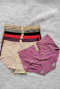 Victoria spring women Full panty highwaist plain silk seamless panties 3 pcs per pack 1606