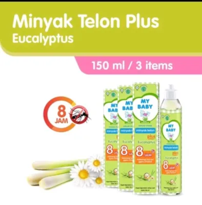 PAKET 3 PCS My Baby Minyak Telon Plus 150ml