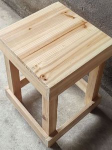 Solid Wood Square Stool Original Wood Bench for School Training Institution Dining Commercial Use X7 Modern Simple Style