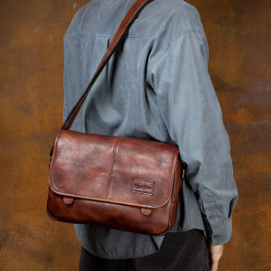 Mantime | Retro Trendy Leather Messenger Bag