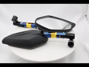 Motorcycle Side Mirror 2tone CNC Short Stem Universal Made IN Thailand