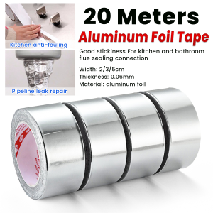 Aluminum Foil Tape: High-Temperature Heat Shield Resistant Waterproof and Stain Resistant Length 20m