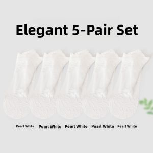 Miiow | Womens Summer Thin Ice Silk Invisible Short Socks Breathable Sweat Absorbent Lace Cotton Anti-slip Boat Socks MiiOW Cat Person