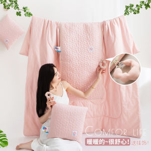 Hua Qian Duo Office Napping Blanket Couch Throw Pillow Girl Heart Living Room Sofa Warmth Breathable All Season Soft Plush Blanket