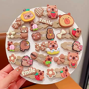 L4 - JEPITAN RAMBUT ANAK SET 5PCS MODEL KARAKTER KAPIBARA CUTE / HAIRCLIP CAPYBARA LUCU KOREAN STYLE