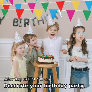 YoPo 40 Meter Multicolor Decorative Flag Bunting Triangle Flags Birthday Party Grand Opening Decorations
