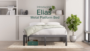 (Free Shipping) Zinus Katil Besi 35 cm Black Metal Platform Bed Frame (5 Years Warranty) Elias