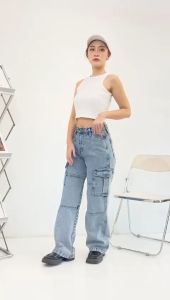 Celana Cargo Jeans Wanita: Gaya Desain Casual & Bahan Berkualitas