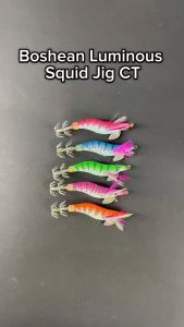 BOCEAN CT SQUID JIG Luminous Fluorescent Cloth Body Fishing Squid Jig Candat Pancing Sotong Candok