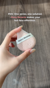Momo’s Workshop Rosy Reverie Velour Smoothie Puff- Pointie (5 Piece Set) Makeup Puff Cushion Sponge