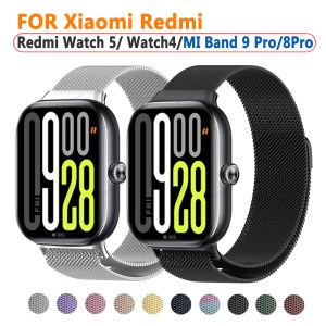 Milanese Loop Strap For Redmi Watch 5 Watch4 Smartwatch Bracelet Metal Strap For Xiaomi Mi Band 9 Pro 8Pro Wristband Accessories