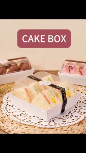 50Sets Cake Box/Food Dessert Box with Lid/Lunch paper Box/Square and Rectangular Package Box