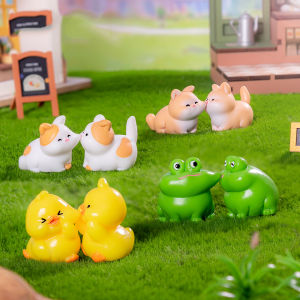Creative Miniature Cute Animal Face Frog DIY Decoration Resin Craft Modern Simple Style Home Decor Mini Landscape Ornament