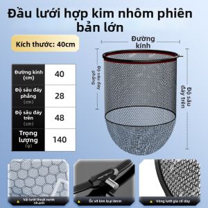 RONGYU | Đầu Vợt Bắt Cá Hợp Kim Nhôm Siêu Nhẹ Chống Mắc Câu Thi Đấu Cho Cá Lớn
