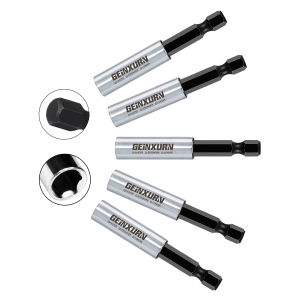 Geinxurn 2.5 Screwdriver Bit HoldersCr-V Extension Socket Drill Bit Magnetic Holder Hex Shank Quick-Change Drill Bit Guide